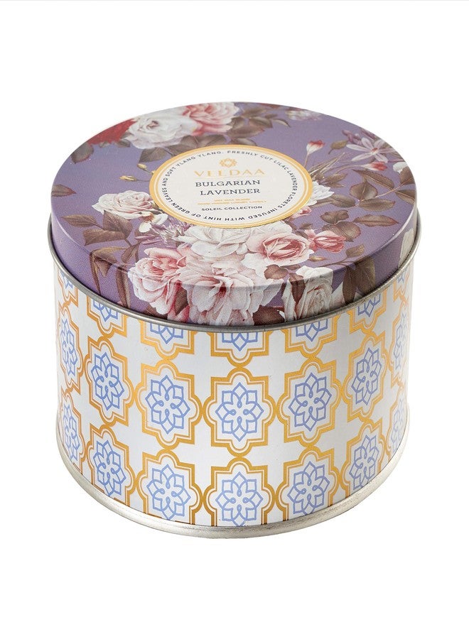 VEEDAA Soy Wax Blend, Essential Oils Bulgarian Lavender 3 Wick Metallic Tin Soy Scented Candle (Burns 40 Hours) - Image 2